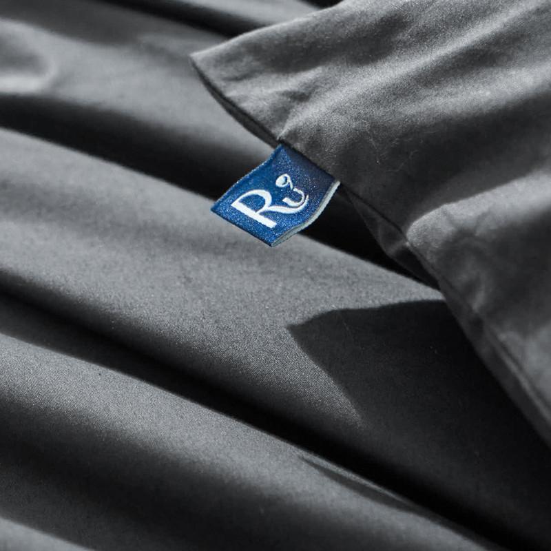 Bộ Ga Trải Giường Ru9 Cotton Percale 100% Cotton Tự Nhiên - Black Oyster