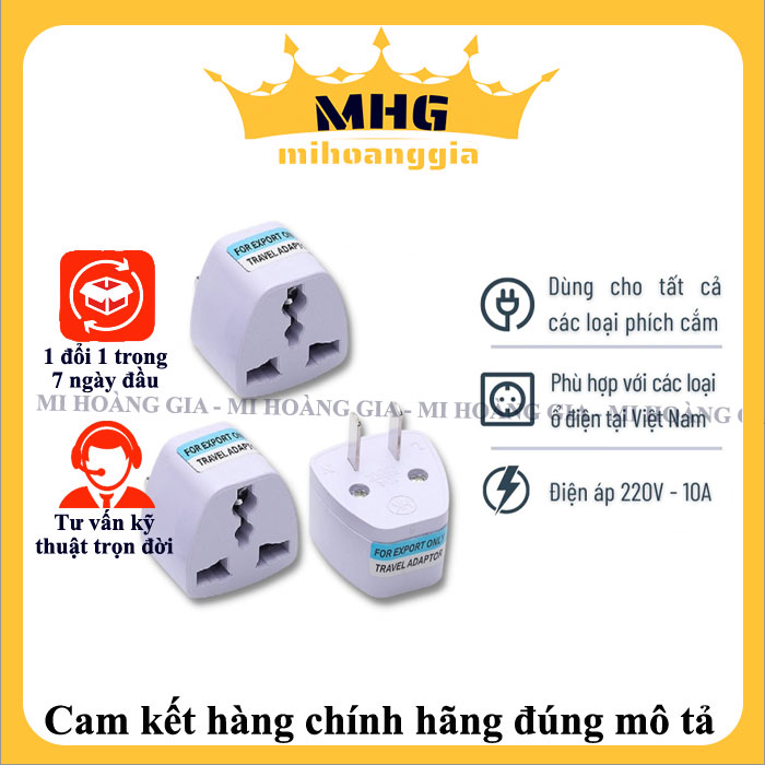 Ổ cắm chuyển đổi 3 chấu sang 2 chấu tiện lợi - Hàng nhập khẩu