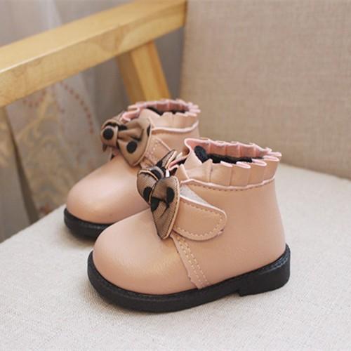 Giày bốt bé gái boots lót nhung G888