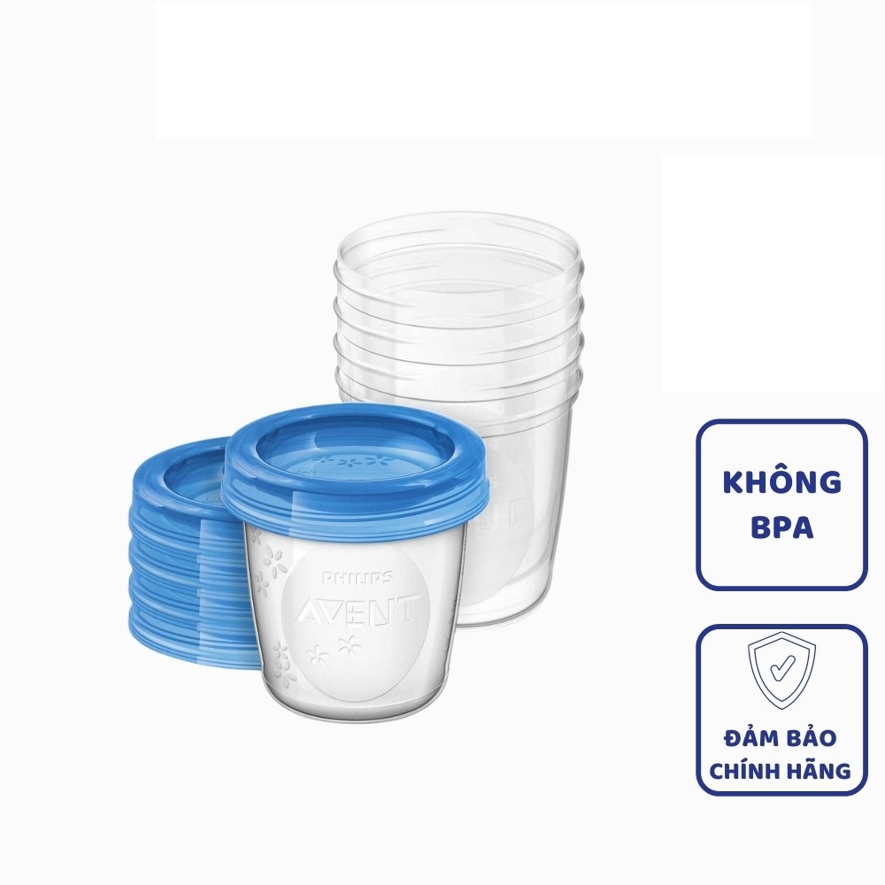 Cốc trữ sữa Philips Avent dung tích 180ml/cốc