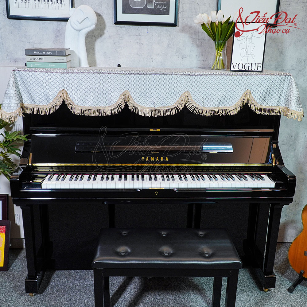 Khăn Phủ Đàn Piano Họa Tiết Kẻ Caro KU-026