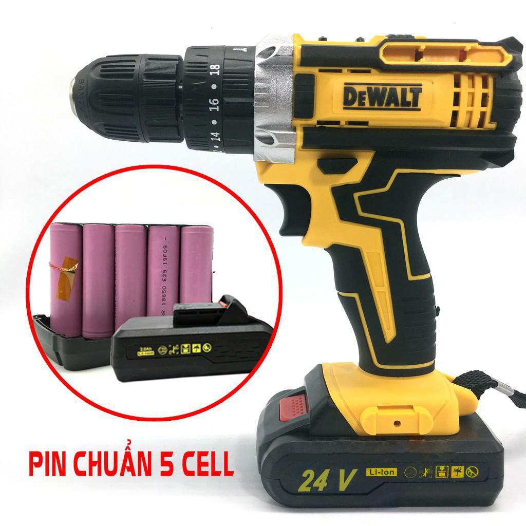 Máy khoan pin Dewalt 26V, Khoan Pin Bắt Vít 24 Phụ Kiện Model 2020