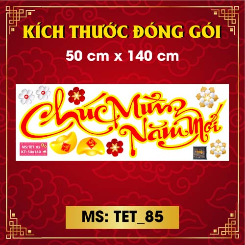 DECAL TRANG TRÍ TẾT CHÚC MỪNG NĂM MỚI NHÂM HỔ GÁNH TÀI LỘC