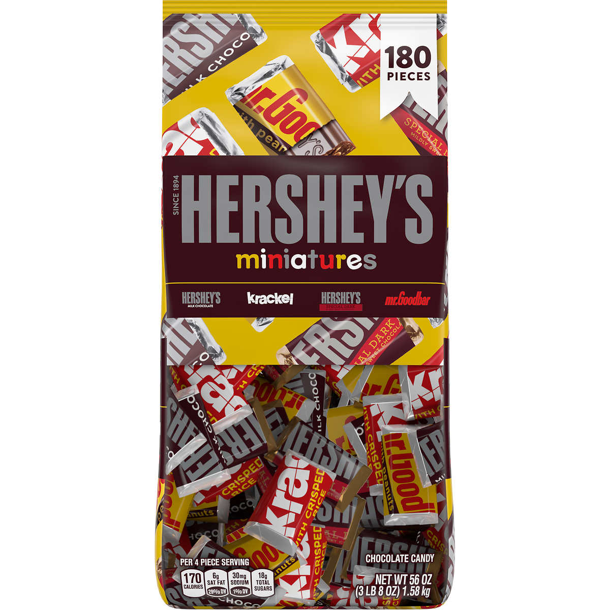 Socola tổng hợp Hershey’s Miniature Chocolate 56oz 1.58kg