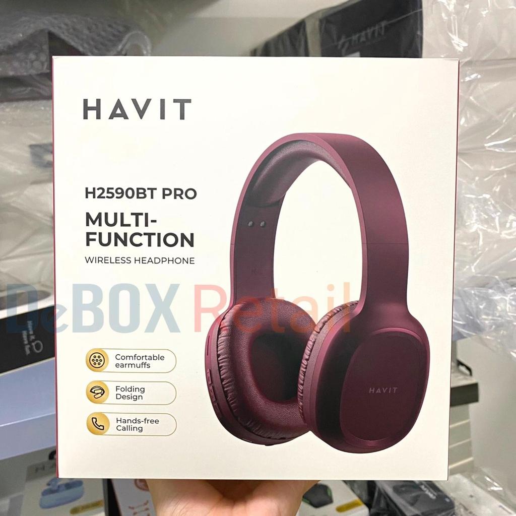 Tai Nghe Chụp Tai Không Dây HAVIT H2590BT Pro Bluetooth 5.1 (Bản nâng cấp của Havit i62) Siêu nhẹ 150g - Hàng chính hãng