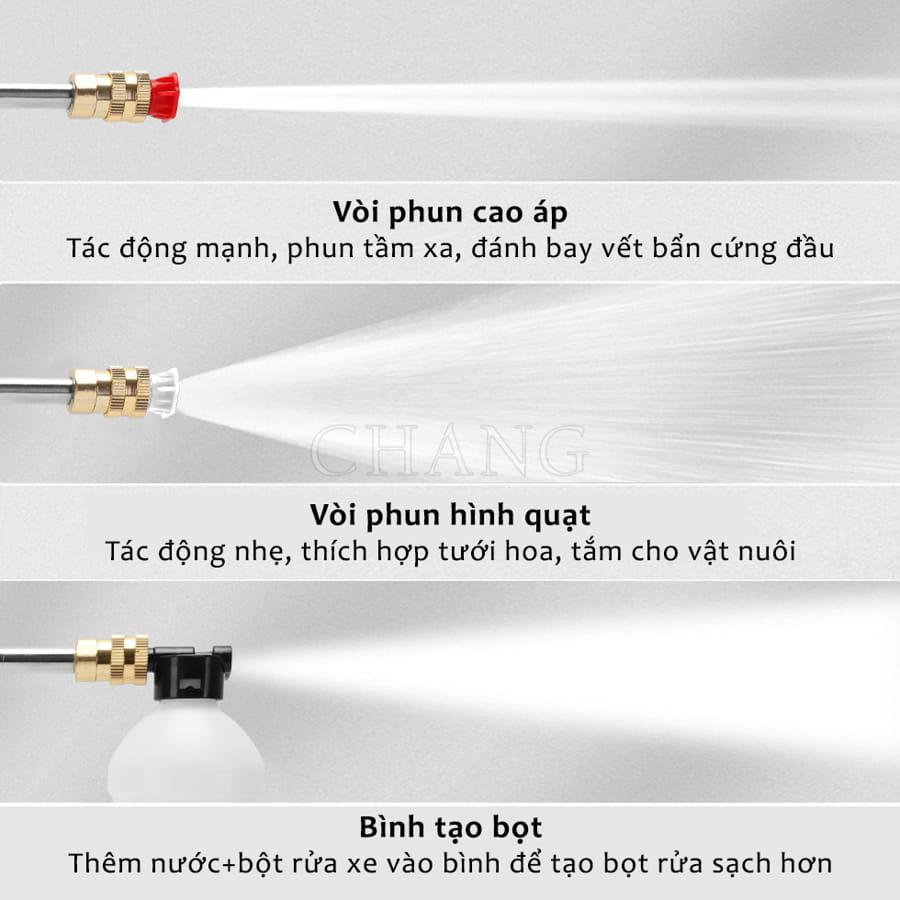 Máy Rửa Xe, Máy Xịt  Rửa Tăng Áp Mini Dùng Pin Max Lithium 199V Áp Lực Cao Cầm Tay Rửa Xe Gia Đình