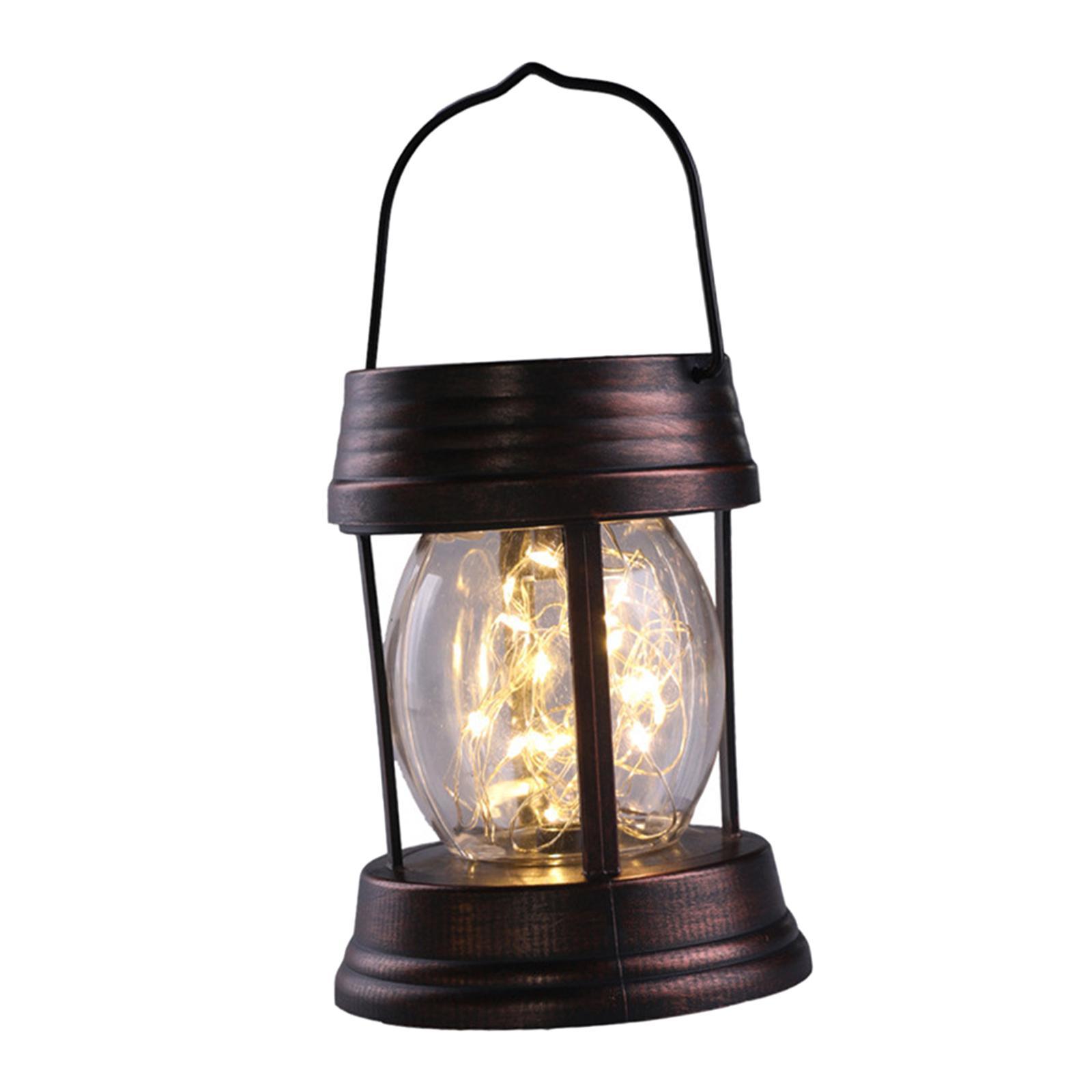 Solar Lantern Lamp IP64 Waterproof Portable Light for Yard Pathway