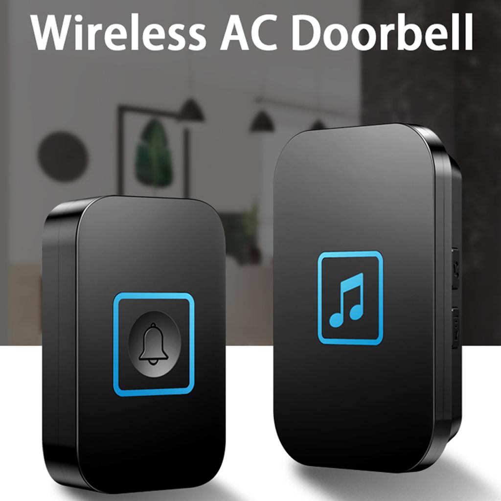 Wireless Chime Doorbell 60 Melodies 1 Transmitter+ 1 UK Plug-in Receiver