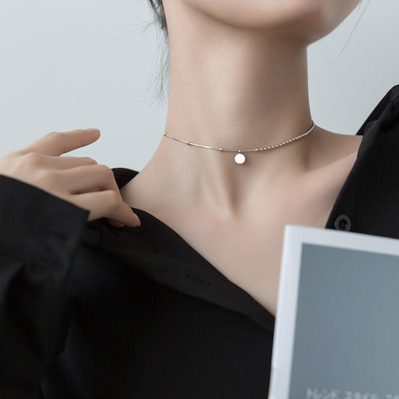 Dây Chuyền Bạc Nữ, Vòng Cổ Chocker Lucky Nữ Bạc Ý S925 - DB2631 - Bảo Ngọc Jewelry