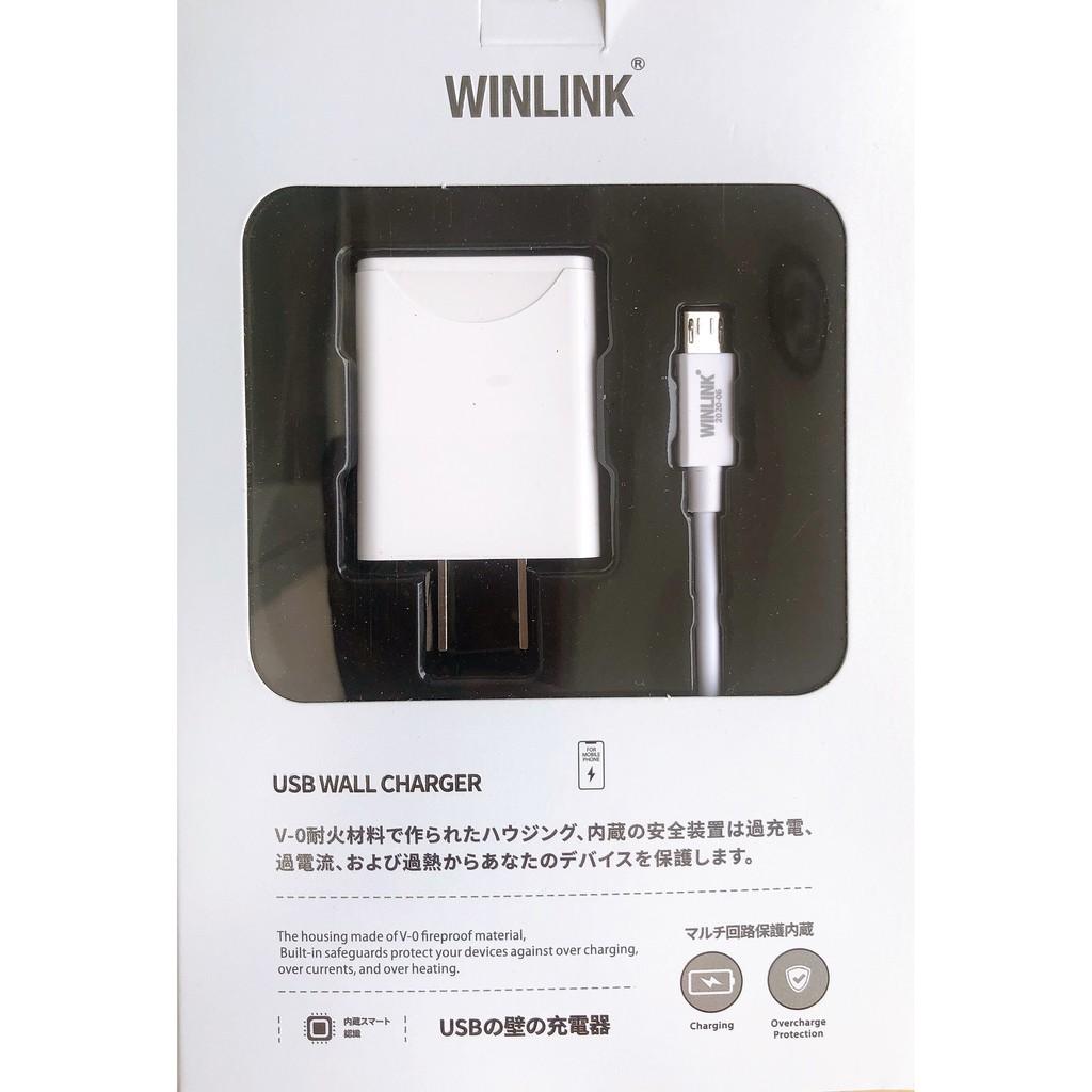 Bộ sạc usb 2A WINLINK WL-16 DÙNG CHO SAM SUNG,OPPO,REALMY..