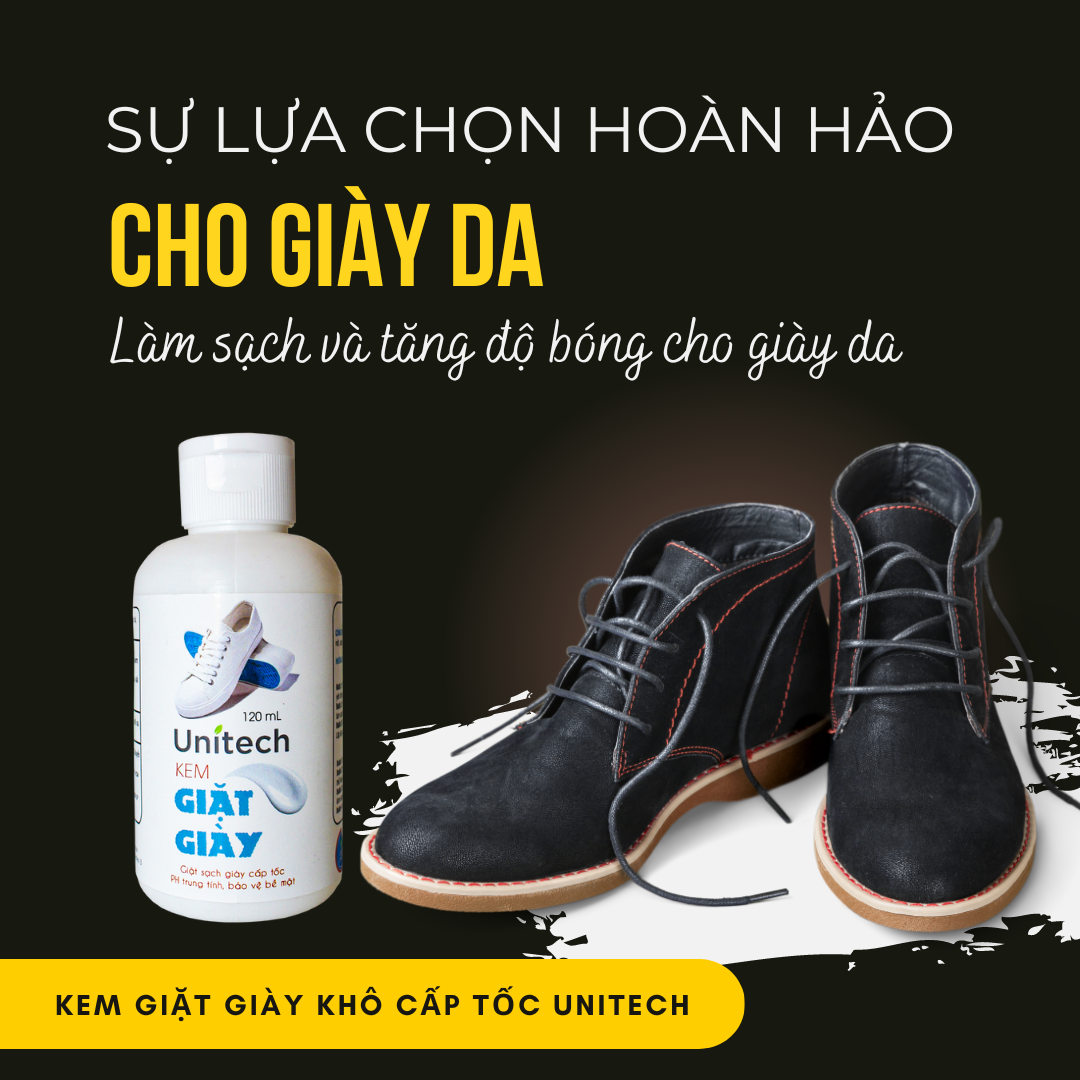 Kem giặt giày khô cao cấp Unitech - Gel giặt giày dép tiện dụng, giặt được mọi loại giày