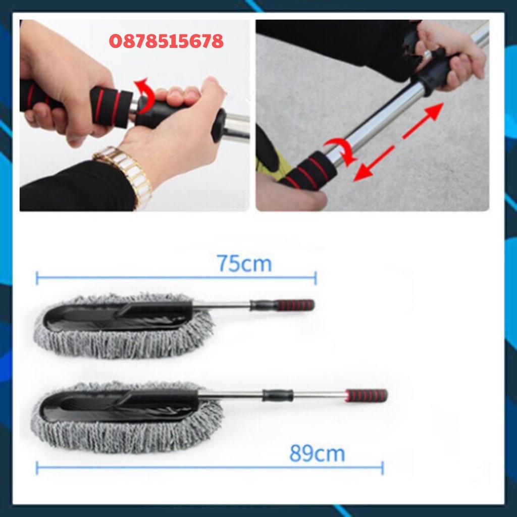 Bộ Chổi Lau Xe Sợi Dầu Cỡ Lớn - Chổi Đa Năng Lau Bụi Kiêm Rửa Xe Ô Tô - Cam Kết Hàng Chất L