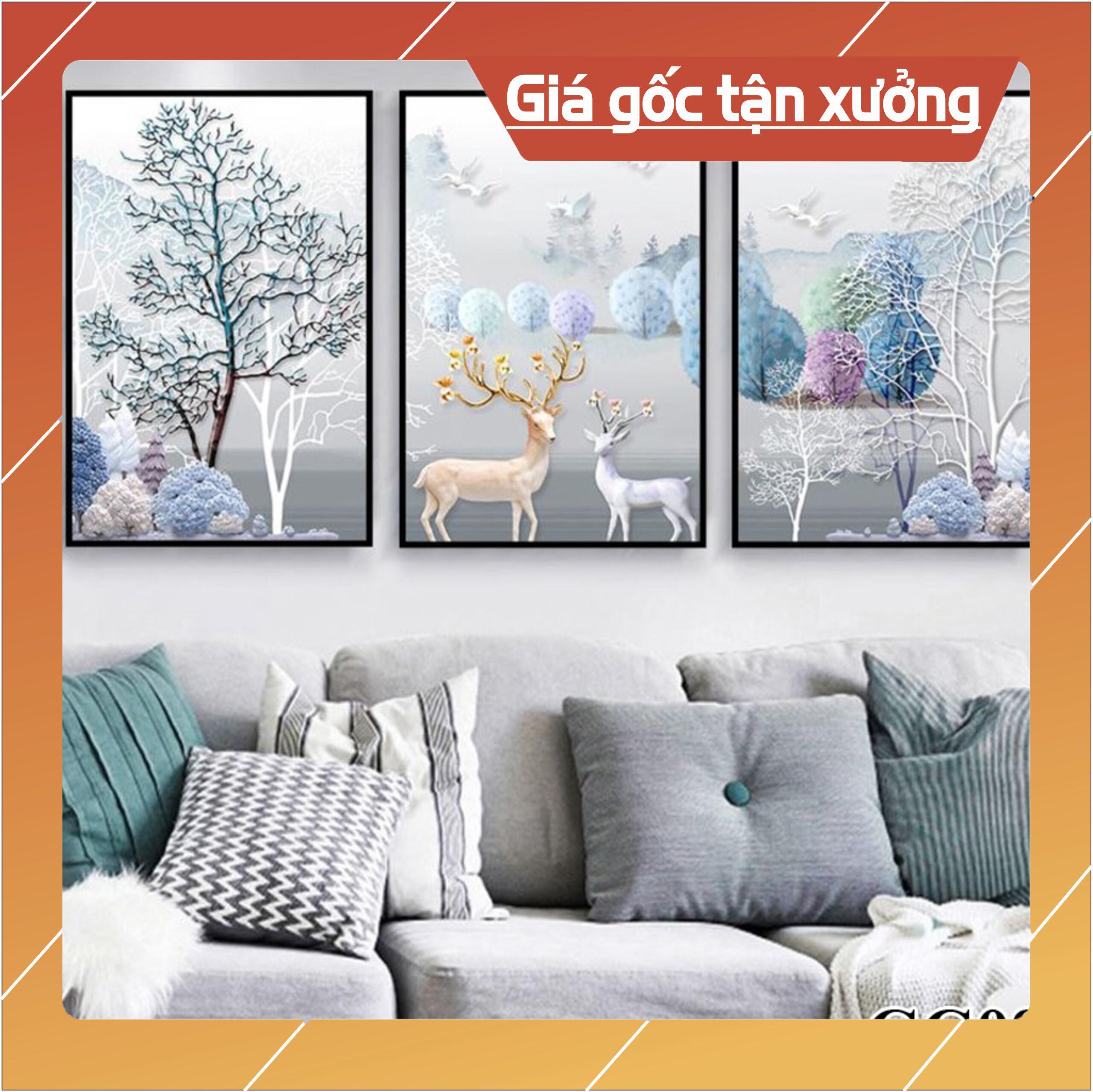 Bộ tranh treo tường phong thủy trang trí nội thất đẹp và giá gốc tại xưởng mới nhất thị trường ĐL 38