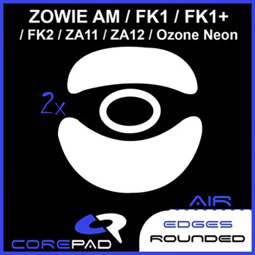 Feet chuột PTFE Corepad Skatez AIR Zowie AM/FK1/FK1+/FK2/S1/S2/ZA11/ZA12/Ozone Neon/Neon M10 - 2 Bộ - Hàng Chính Hãng