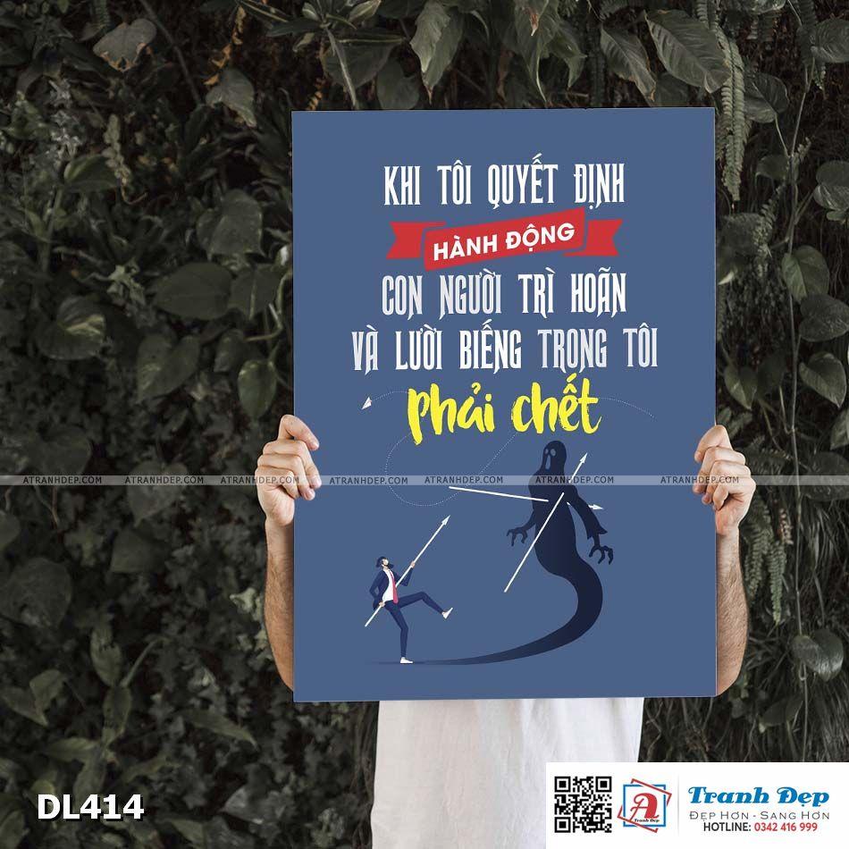 Tranh động lực trang trí phòng làm việc - Khi tôi quyết định hành động - DL414