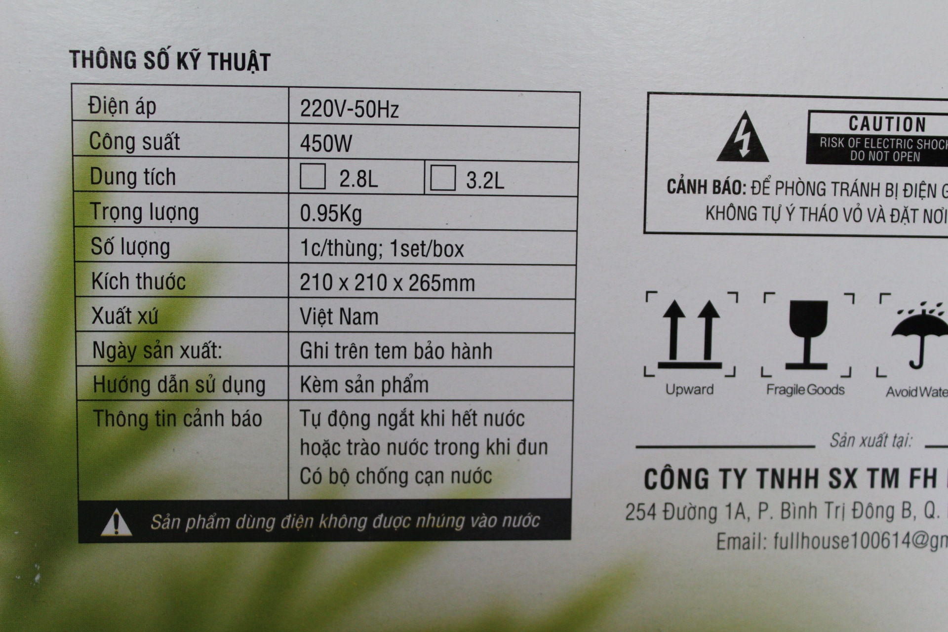 Ấm Siêu Sắc Thuốc Điện Tự Động Gốm Bát Tràng Full Cook FH-BT32 (3,2 lít) - Màu Ngẫu Nhiên - Hàng Chính Hãng