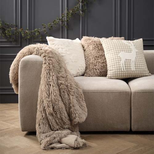 Gối trang trí | JYSK Njord | polyester | trắng | R45xD45cm