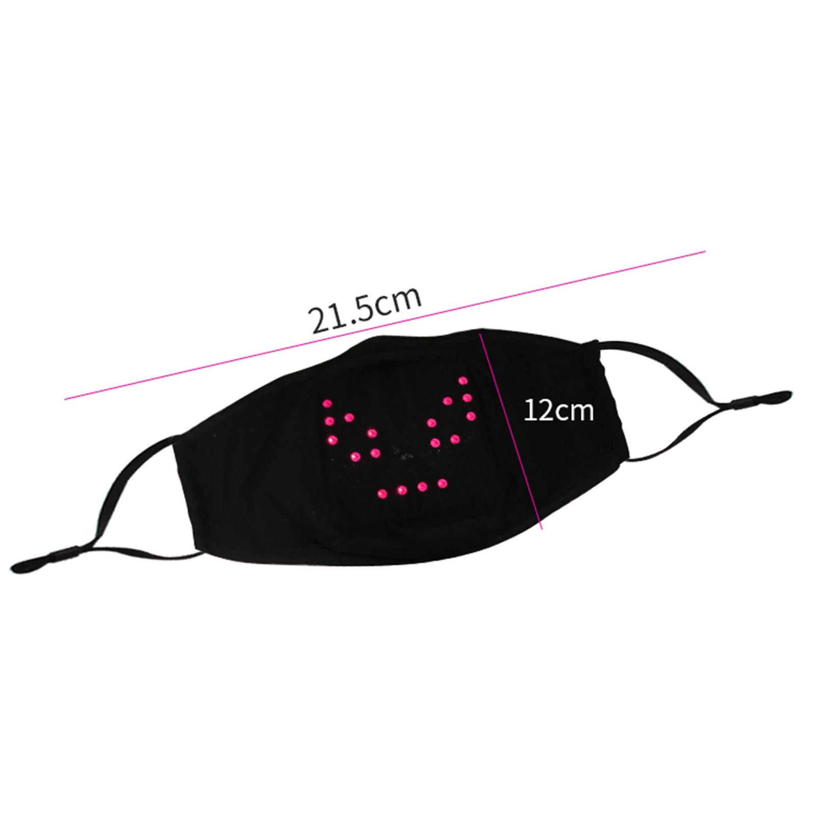 Khẩu trang đèn LED 64 hạt đèn, 6 mẫu hiển thị, 7 loại màu.có thể sạc USB