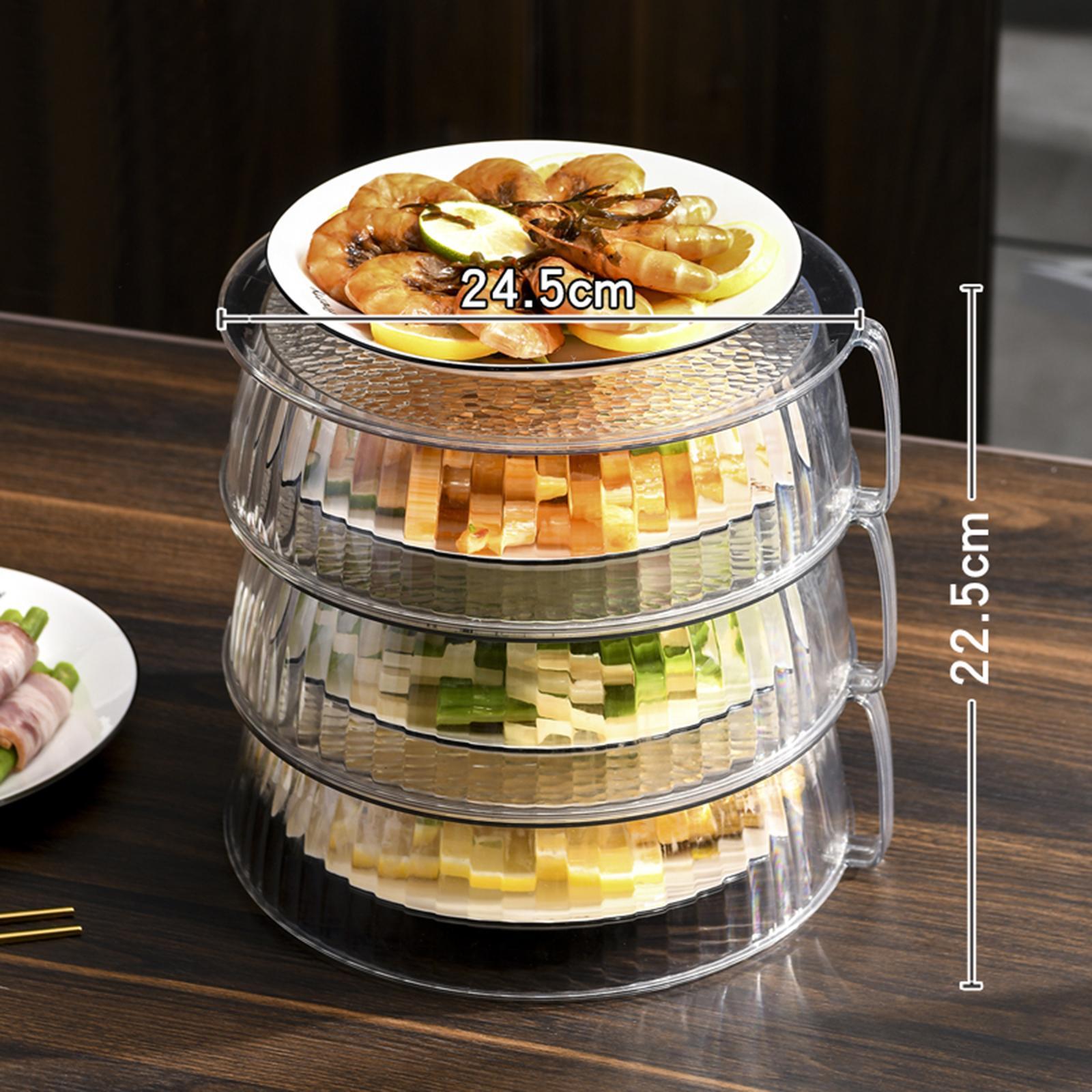 Clear Portable Storage Container Box Dust Proof Stackable for Kitchen Home