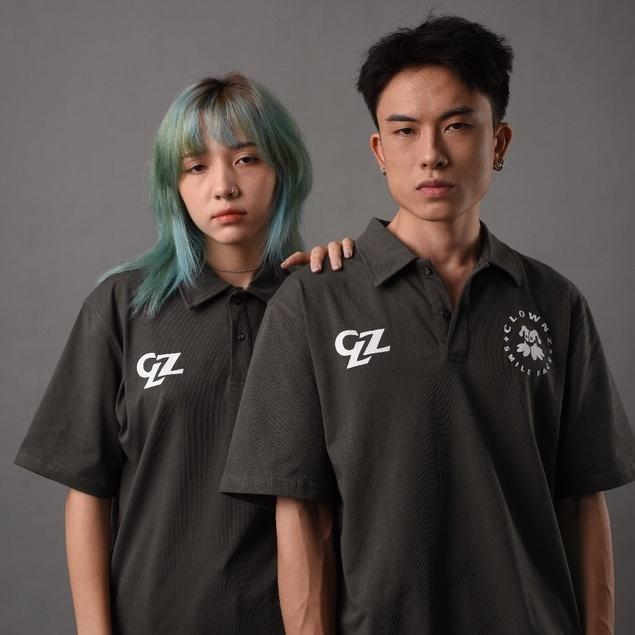 Áo thun polo tay lỡBasic, áo phông cổ bẻ unisex, vải cotton nam nữ form rộng