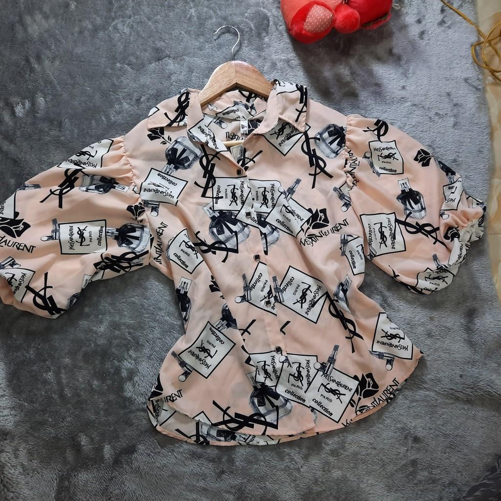 Áo sơmi công sở nữ tay phồng