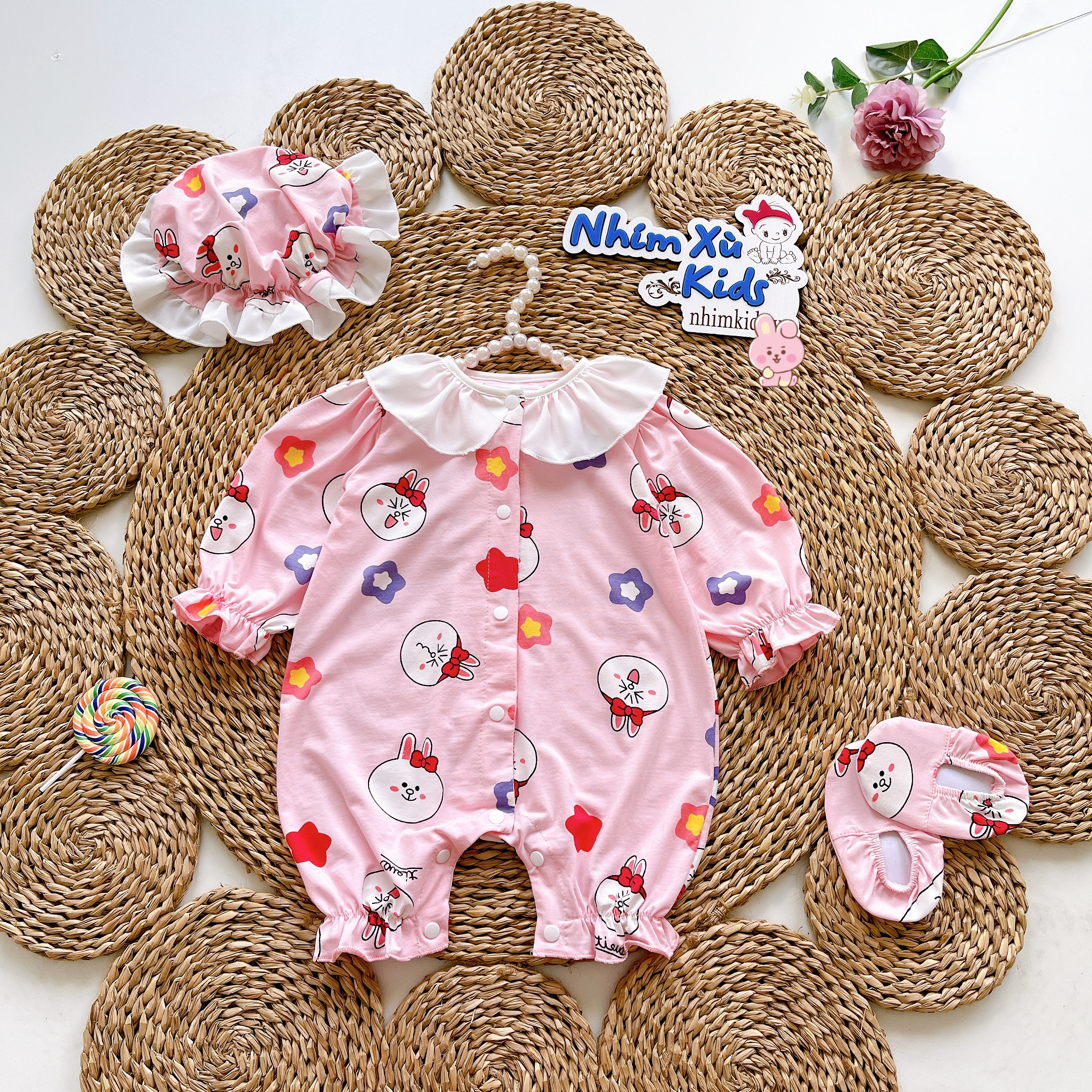 Body Cotton Bé Gái 3 Đến 12kg, Áo Liền Quần Bé Gái Hoạ Tiết Xinh Xắn Chất Cotton Co Giãn 4 Chiều