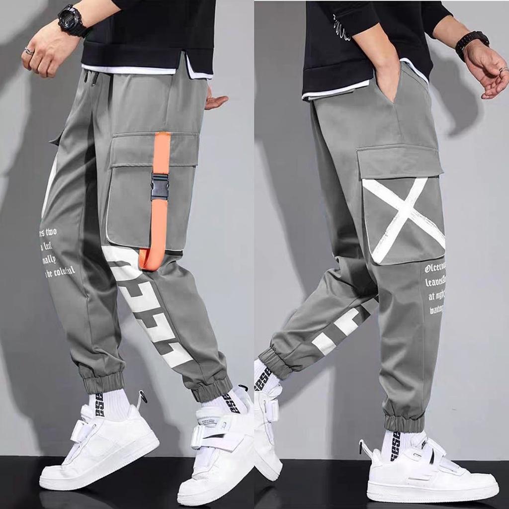 Quần Jogger LEEC túi khóa hộp Dài Bo Gấu - Chất Vải Kaki Kiểu Thể Thao UNISEX Hai Màu Đen, xám. 02x