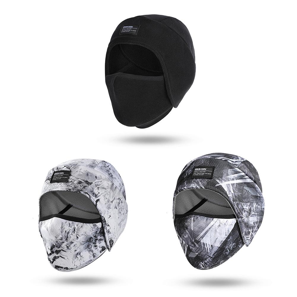 Mùa đông lông cừu nhiệt balaclava mặt nạ đầy đủ mặt nạ xe máy xe đạp xe đạp liner sports ski xe đạp xe đạp xe trượt tuyết Color: Black A