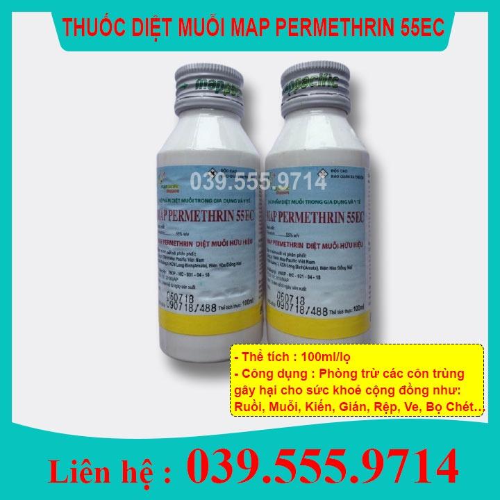 Chế phẩm Diệt muỗi sinh học nhập khẩu Map Permethrin 55EC 100ml