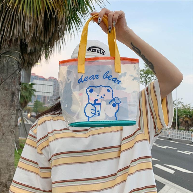 Balo Trong Suốt Họa Tiết Gấu / Thỏ Dễ Thương Cho Bé