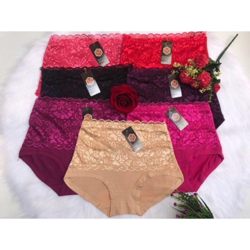 Quần lót gen bụng cotton phốt ren #2015