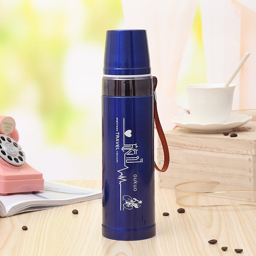 Bình đựng nước giữ nhiệt 2 lớp ruột bằng inox 800ml