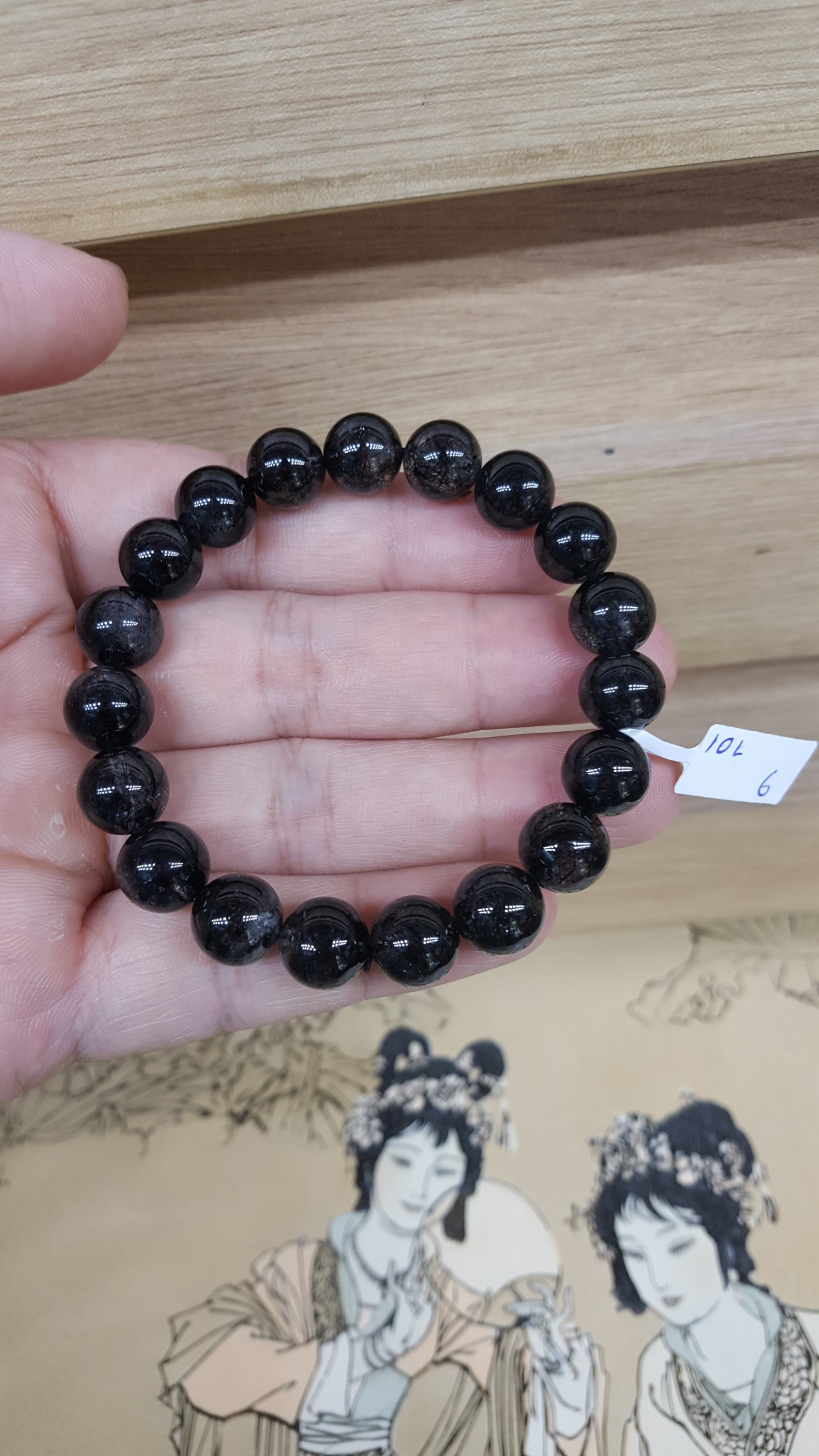 Vòng Tay Đá Thạch Anh Tóc Đen - 10mm - BATDV006