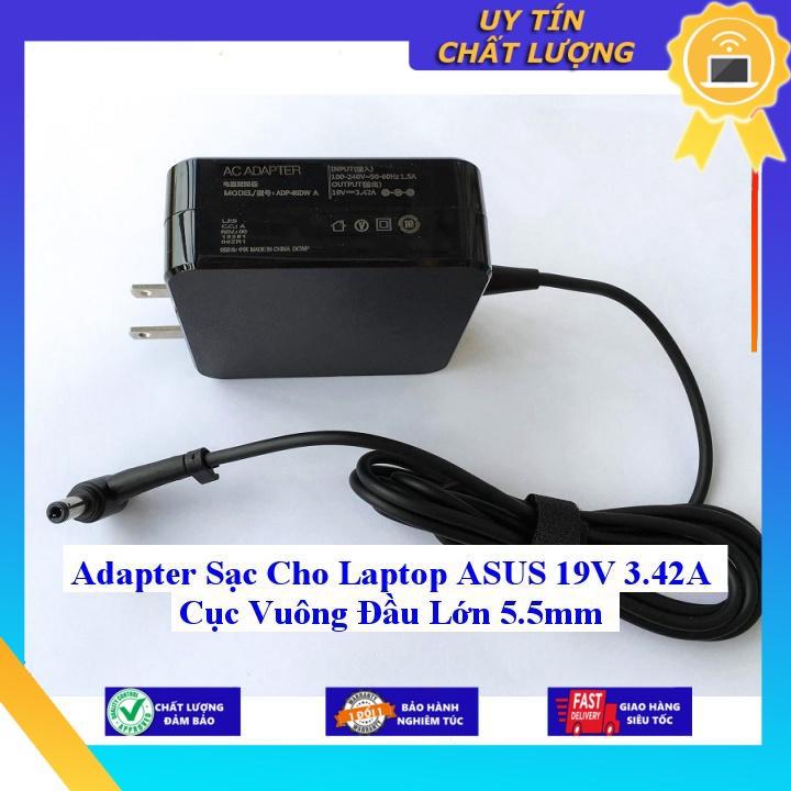 Adapter Sạc Cho Laptop ASUS 19V 3.42A Cục Vuông Đầu Lớn 5.5mm - Hàng Nhập Khẩu New Seal