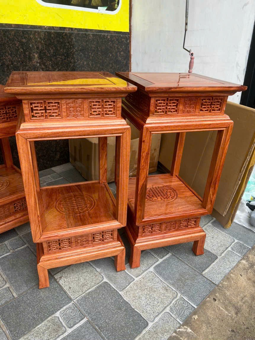 Đôn đèn gỗ hương,đôn 2 tầng cao 60 mặt 30 cm và 38 cm