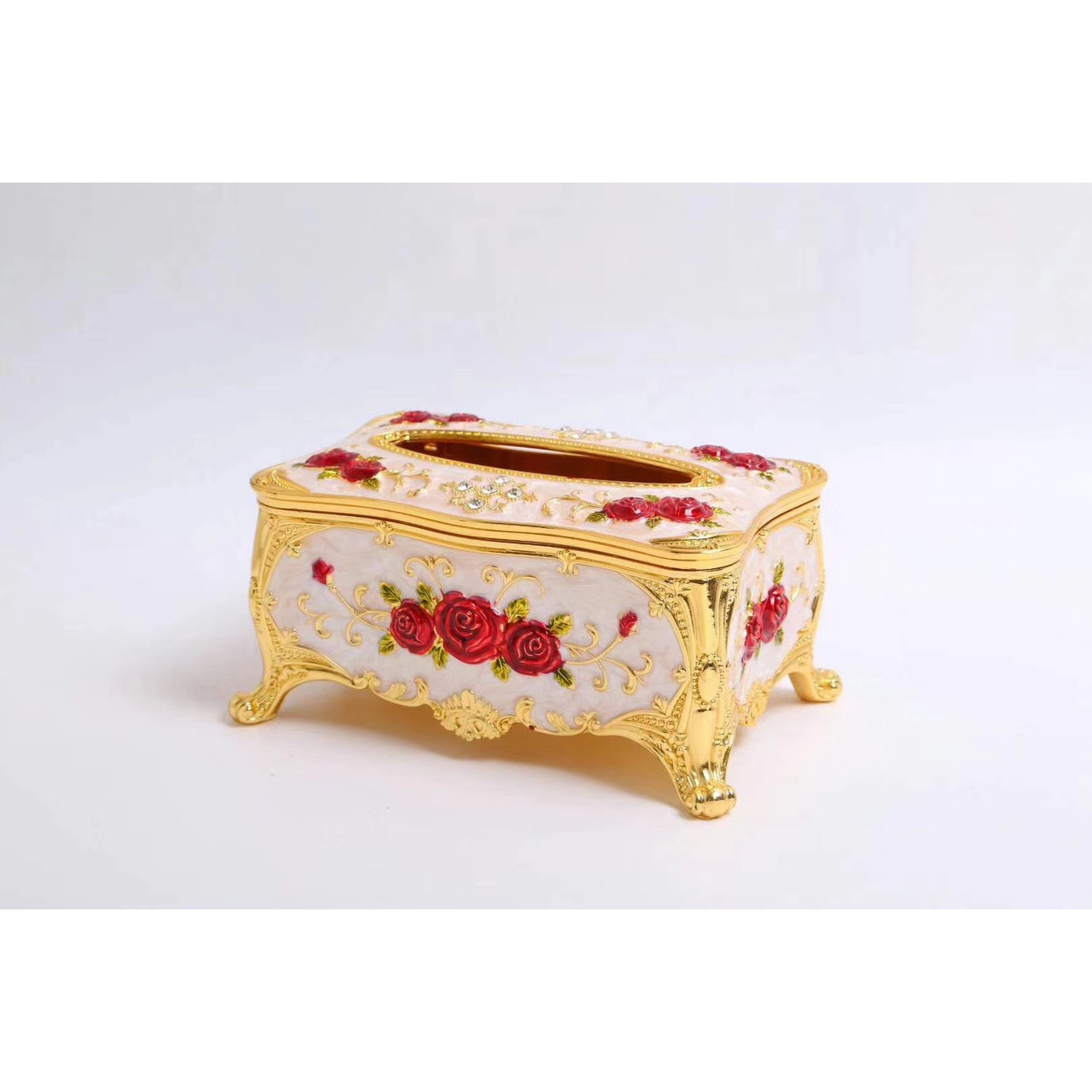 Hộp giấy ăn mạ vàng ( nhiều hoa văn)