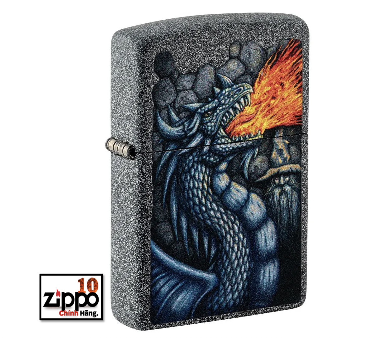 Bật lửa ZIPPO 49776 Fiery Dragon Design - chính hãng 100%