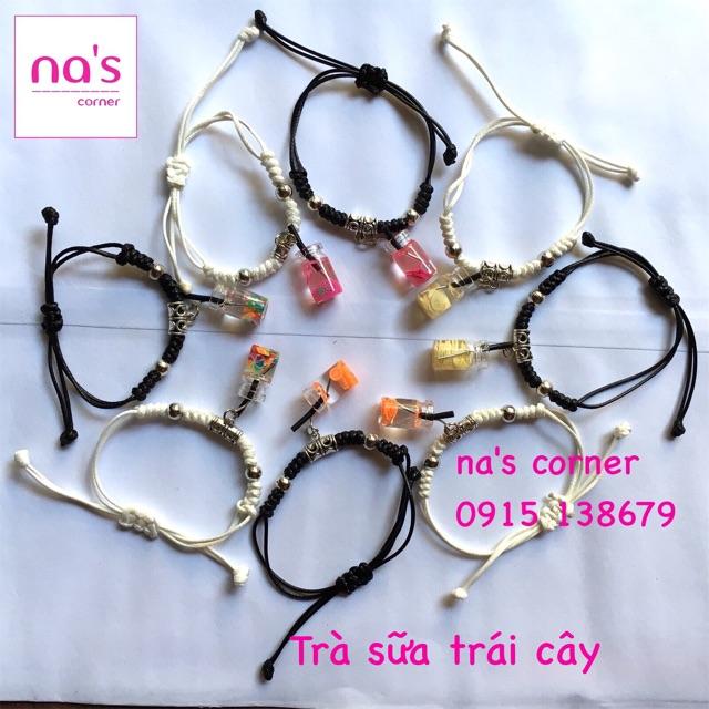 Vòng tay trà sữa cute handmade