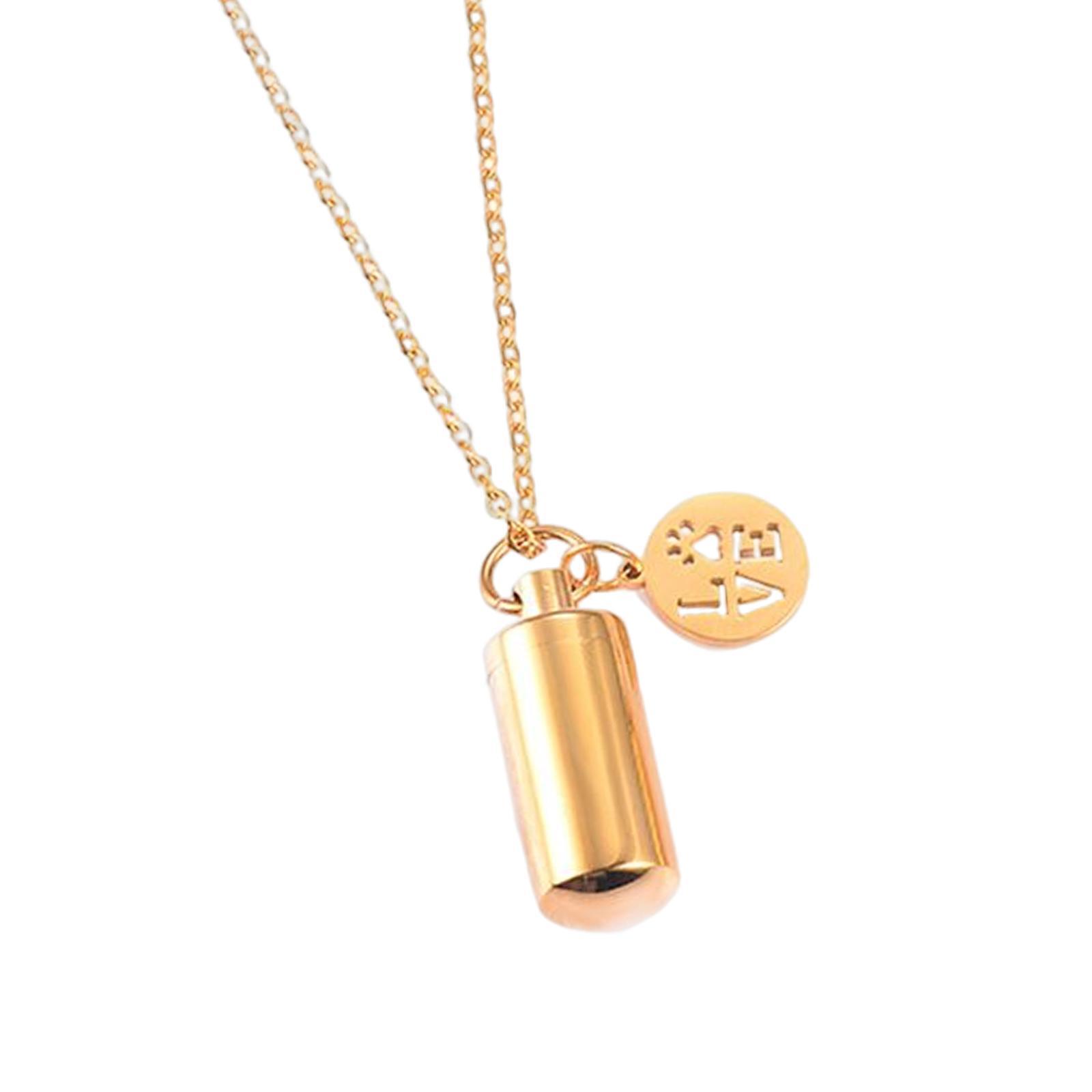 Small Cylinder Cremation Urn Necklace  Keepsake for Dog and Cats