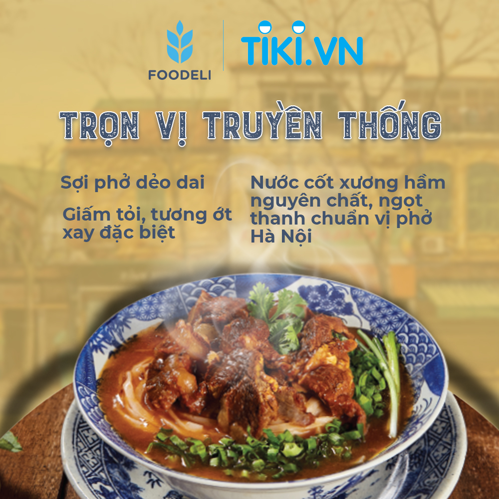 Phở Gánh Hà Nội ăn liền - Phở Bò Sốt Vang (Gói 75Gr x 24 gói)