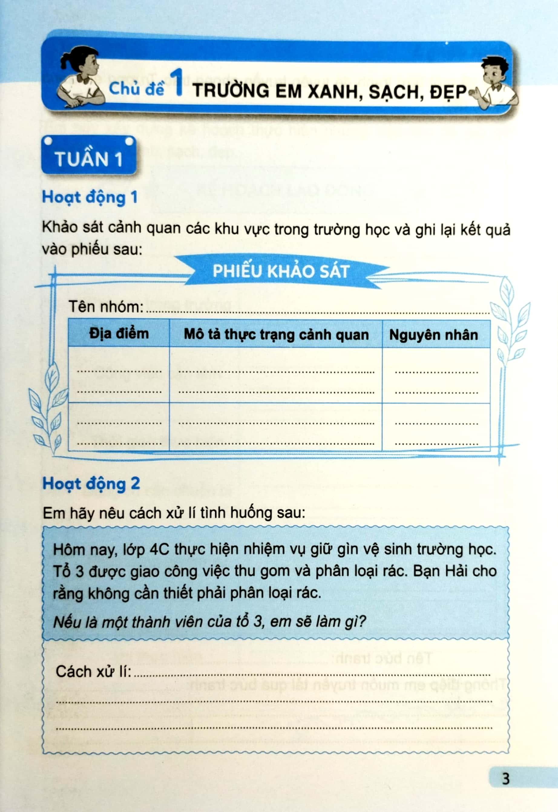Vở Thực Hành Hoạt Động Trải Nghiệm 4
