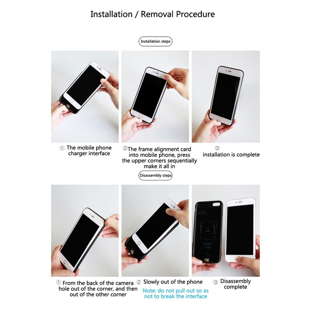 Ốp lưng kiêm sạc dành cho iPhone 6/6s plus,7plus, 3650mAh,7.300Mah chính hãng Baseus