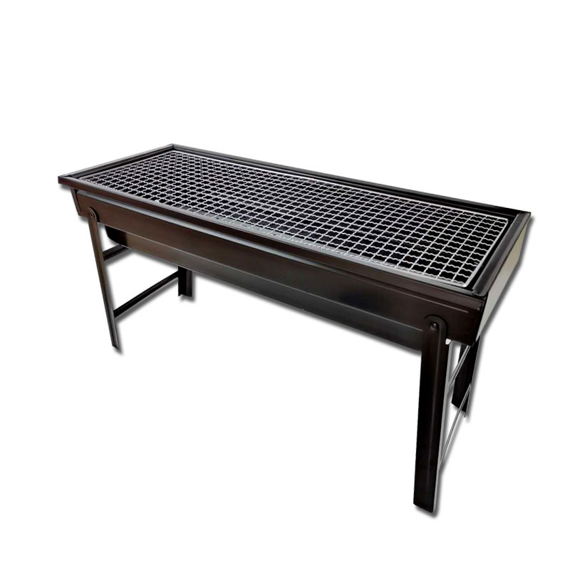 Lò nướng than BBQ, bếp nướng than hoa ngoài trời thép không gỉ 60 x 22 x 33cm