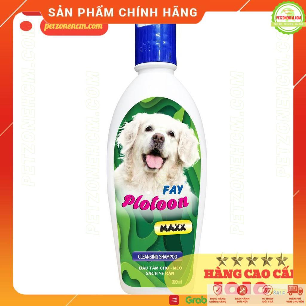 Sữa tắm cho chó Plotoon Maxx 300ml - Dầu tắm chuyên diệt ve - vệ sinh khử mùi - giảm rụng lông