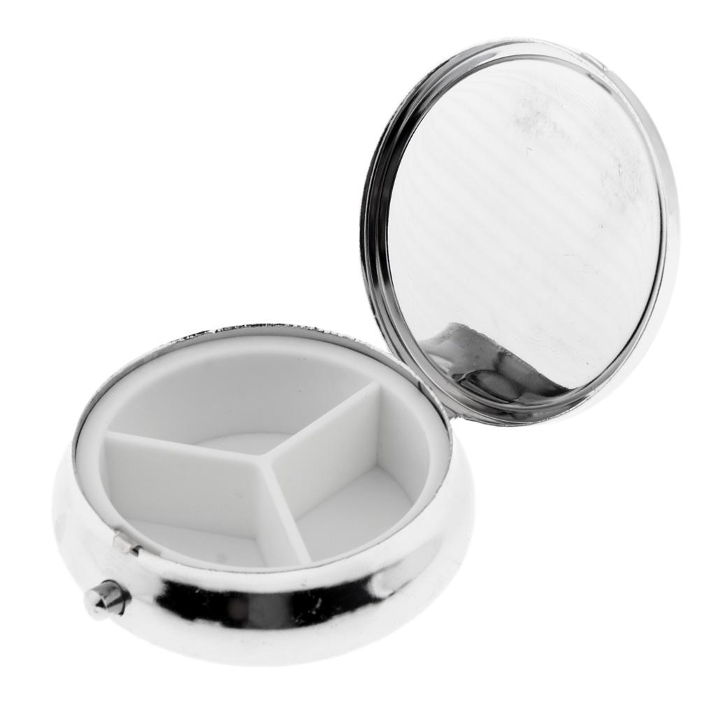 Travel 3-Compartment Medicine Tablet Organizer Case Pill Box 1 Day