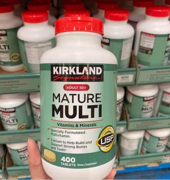 Hình ảnh Vitamin tổng hợp người lớn  50 tuổi Mature Multi Vitamins & Minerals Kirkland tăng sức đề kháng, hỗ trợ xương, răng và cơ bắp khỏe - Massel Official