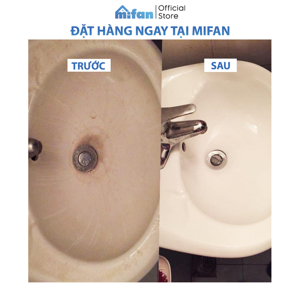 Làm Sạch Tẩy Trắng Đồ Dùng Bằng Sứ SMART TS - Bồn Cầu, Bồn Tắm, Bồn Rửa - Trắng Ngay Sau 5 Phút Không Cần Cọ Rửa - Tặng Kèm Chổi Lông -                      