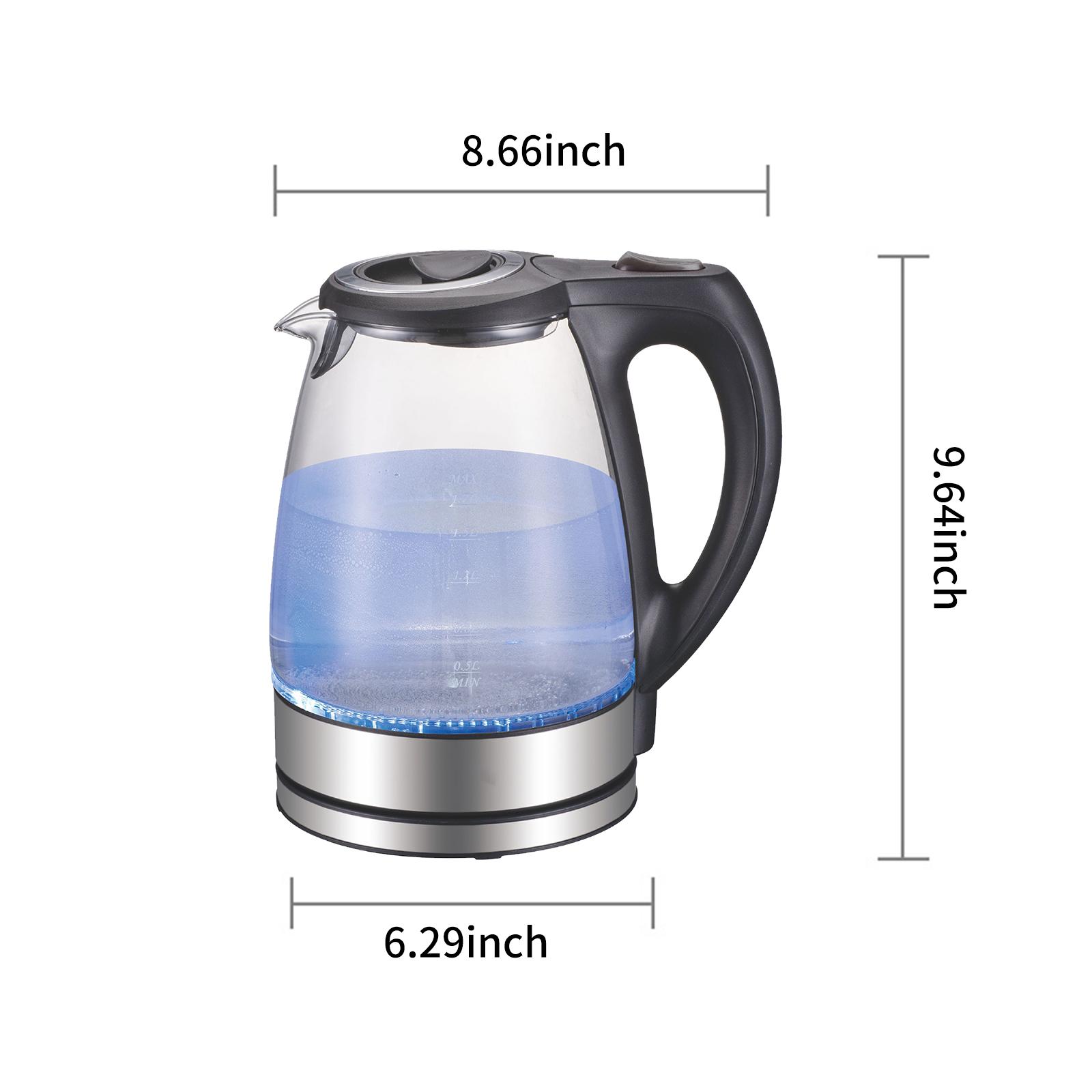 1.7L Electric Kettle 240V 2200W Glass Hot Water Kettle Fast Heating Electric Tea Kettle Water Boiler & Heater