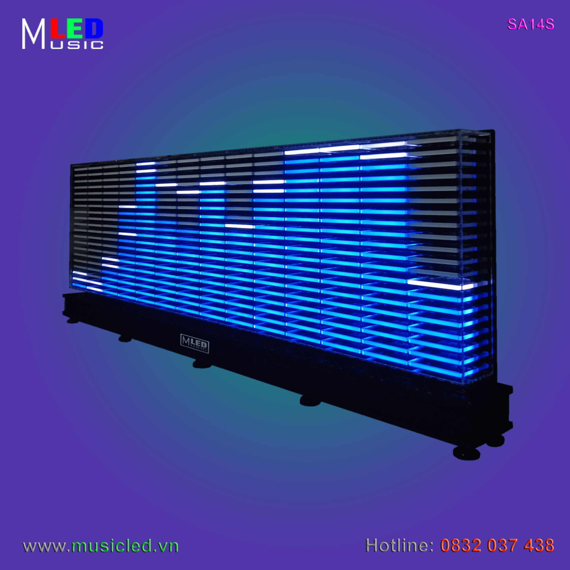 Dàn đèn Music LED nháy theo tần số nhạc 14 cột để bàn