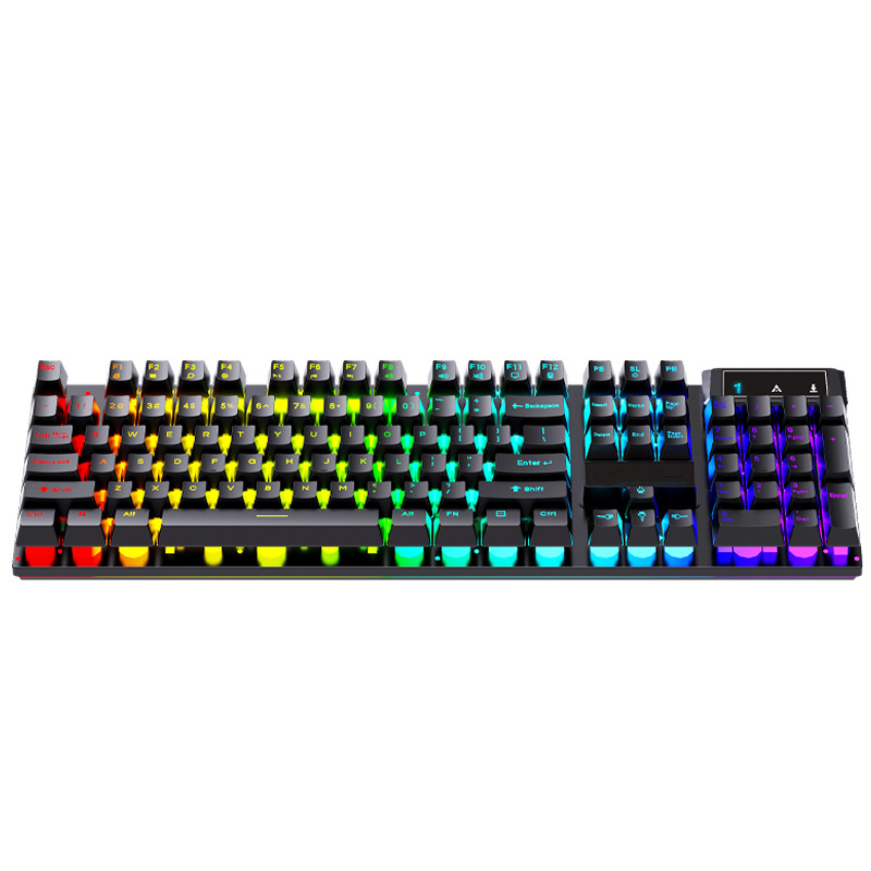 Bộ bàn phím chuột, bàn phím giả cơ + chuột gaming trang bị hệ thống đèn LED 7 màu cực đẹp mắt và hấp dẫn - K1323-